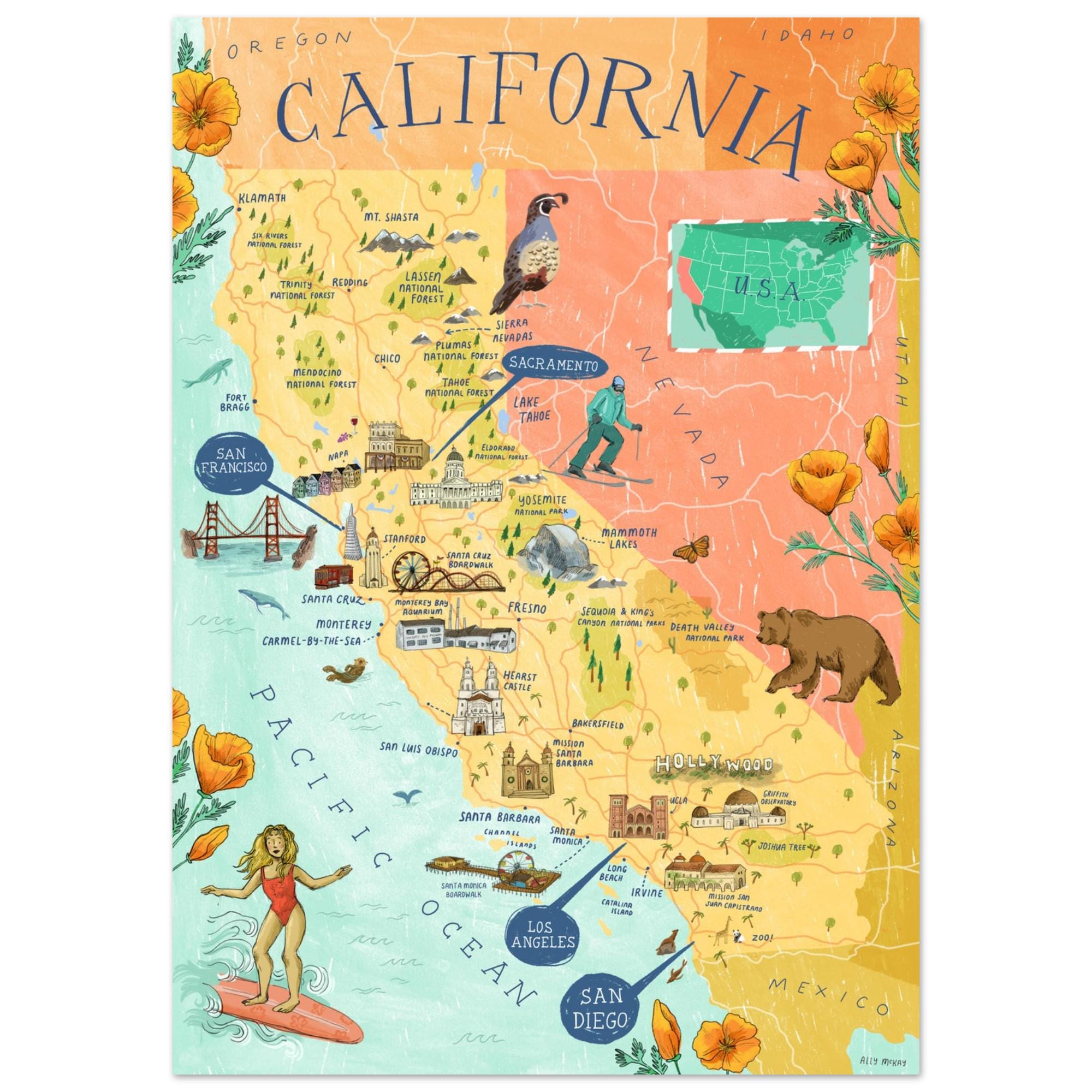 【米国購入品】カリフォルニア州近郊のトレイルマップ 登山地図 米国購入品】カリフォルニア州近郊のトレイルマップ 登山地図