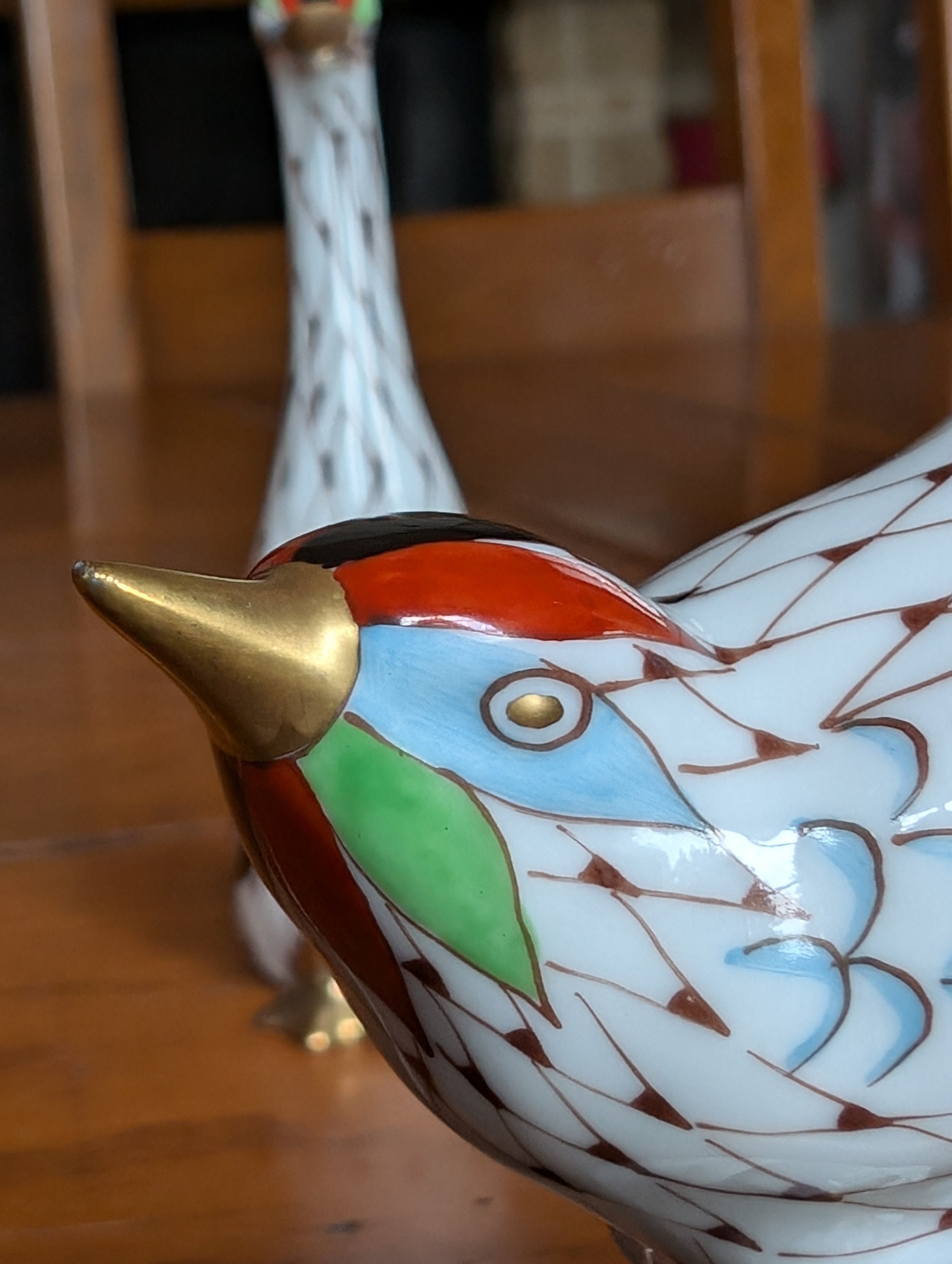 Hollohaza Hungary Collectible Porcelain Figurine of a Bird