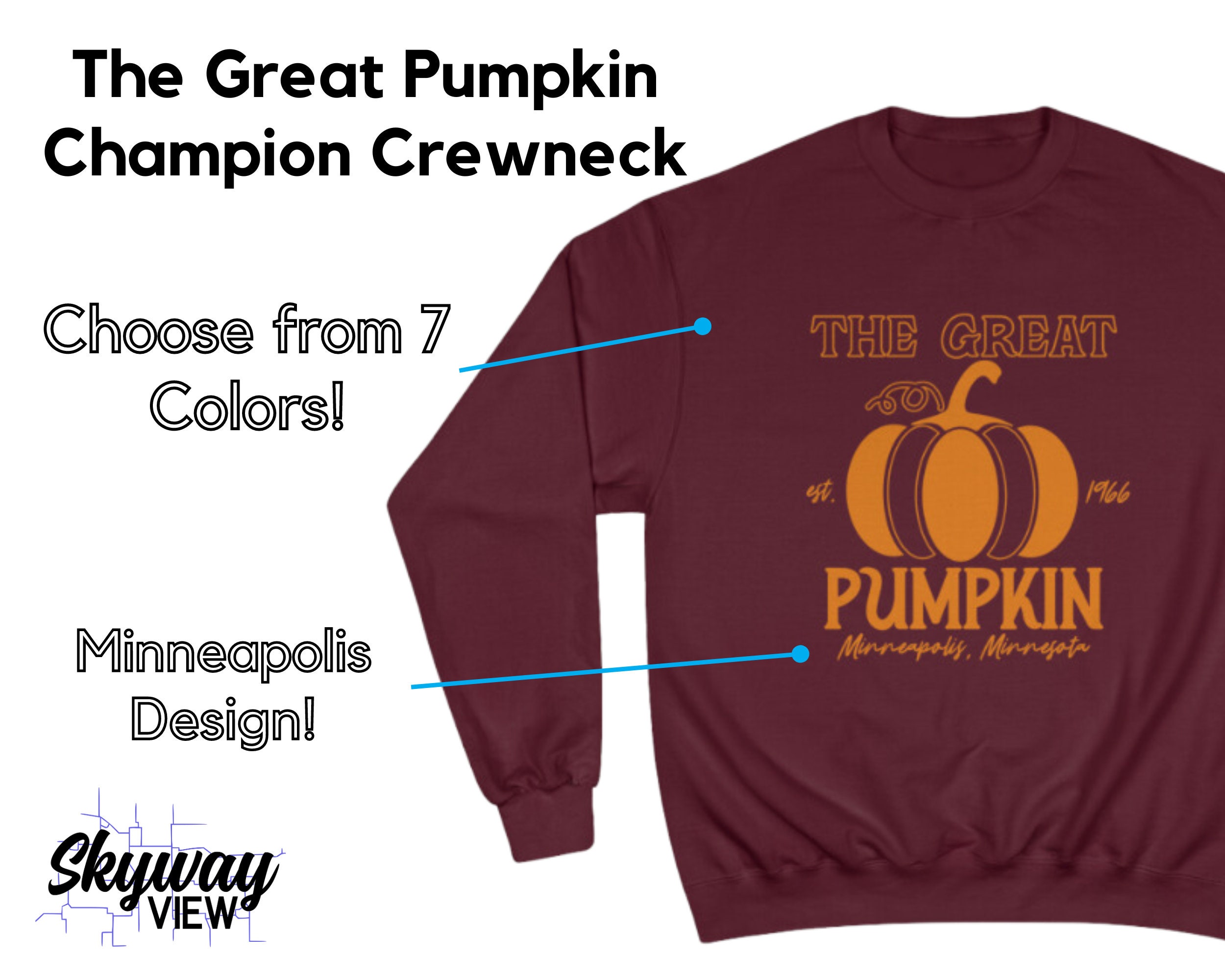 Discover The Great Pumpkin Autumn Fall Halloween Champion Crewneck Sweatshirt