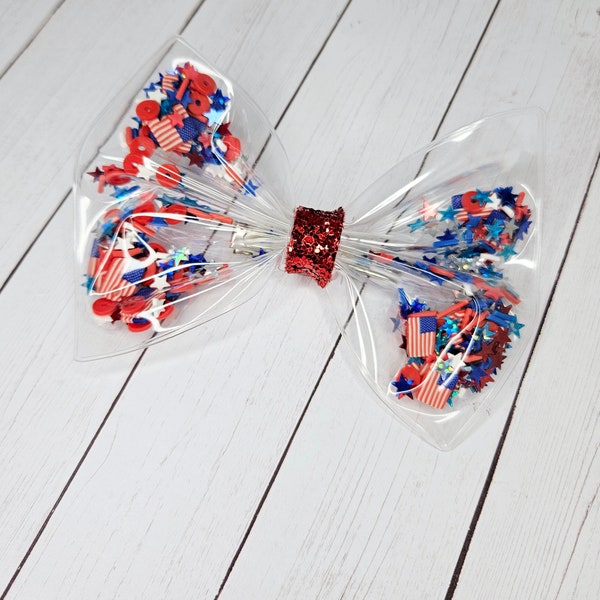 July 4th shaker bows! flag bows, patriotic bows, shaker bows, holiday bows, faux leather bow, girl bow, toddler bow, baby headband.