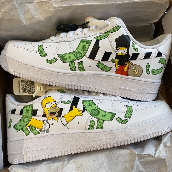 nike air force 1 custom simpsons