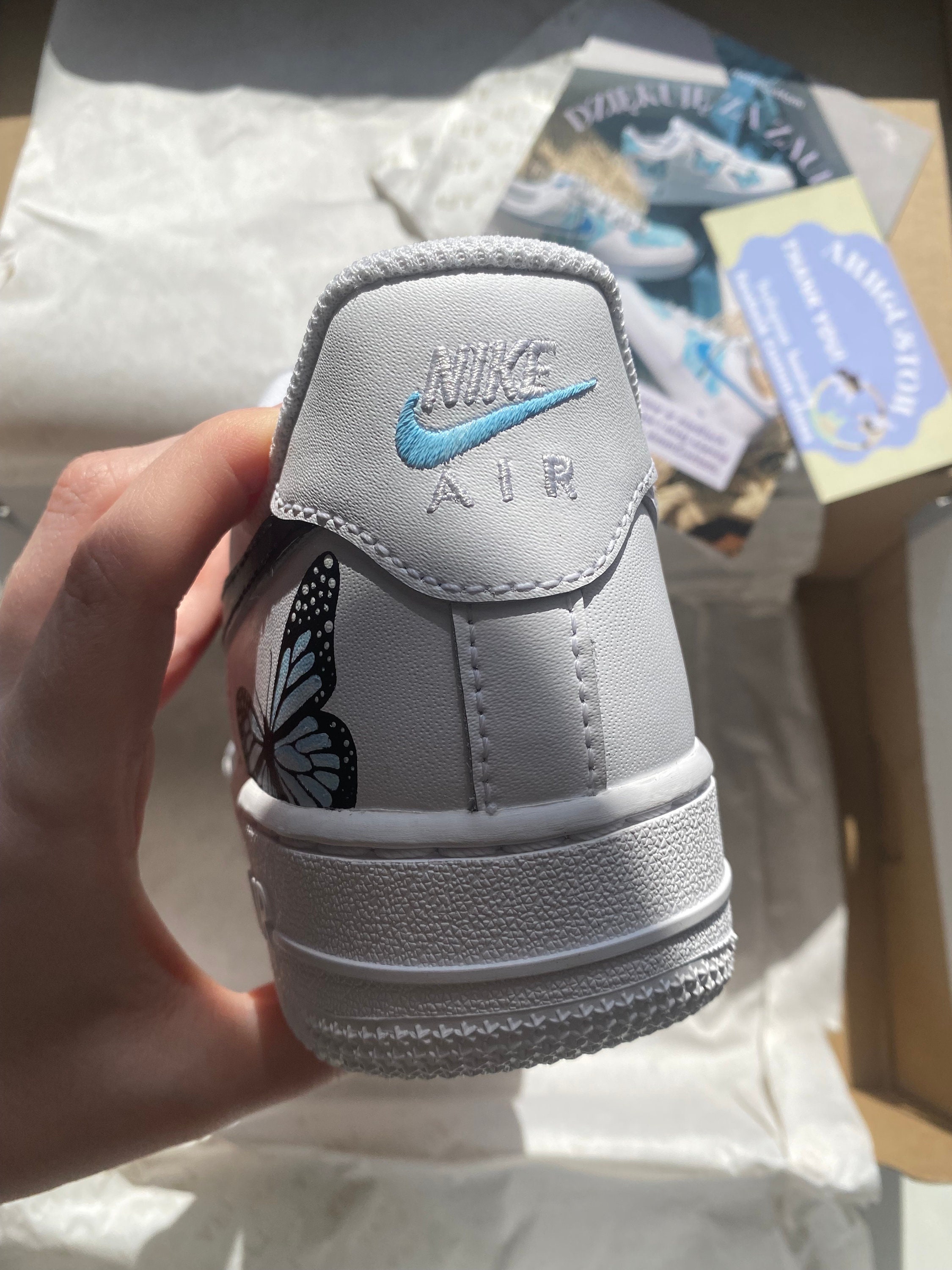 custom nike air force butterfly