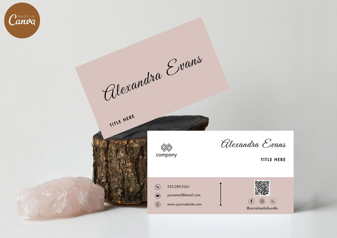 Boho Business Cards Template Digital Printable Business Cards - Etsy