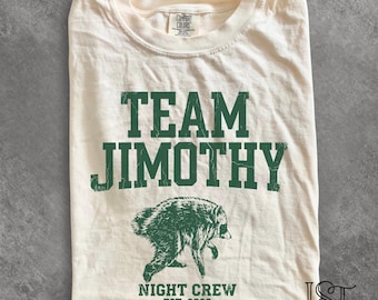 Comfort Colors® Team Jimothy Raccoon Shirt Retro Varsity Night Crew Tee Trash Panda Meme Collegiate Athletic Club Gift Her