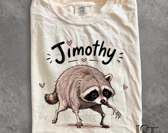 Comfort Colors® Cute Jimothy Raccoon Shirt Kawaii Trash Panda Meme Tee Cottagecore Boho Feral Animal Graphic Lover Gift Her