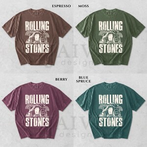 Comfort Colors® Rolling Stones Shirt, He is Risen Christian Tee, Easter Gift Vintage Jesus Tomb Graphic T-shirt image 7