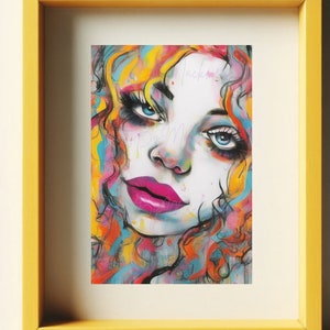 Portrait Graffiti Pop Art Print, One Piece Poster, Graffiti Decor, Preppy Stuff, Portrait Wall Art, Colorful Wall Art, Dorm Wall Art Print