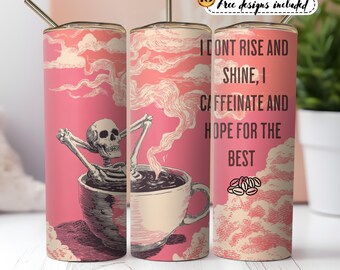 Sarcastic Coffee Quote 20oz Tumbler Wrap – Funny Sassy Drink Sublimation PNG for Coffee Lovers, Gifts, Humor, Witty Design