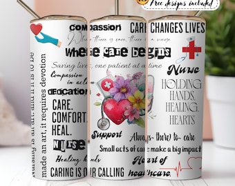 Nurse Quotes Tumbler wrap, Funny nurse sayings 20oz skinny tumbler PNG, RN Life Sublimation Design, Nurse Appreciation gift, Medical wrap