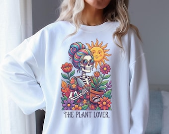 The Plant Lover PNG | Skeleton Plant Lover Design | Gothic Botanical Skeleton Illustration | Digital Download