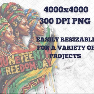 Juneteenth PNG, Freedom Day Shirt Design, Black Culture Graphic, Afro Inspired Typography, Juneteenth Celebration Download image 2