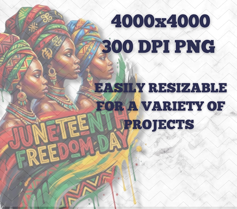 Juneteenth PNG, Freedom Day Shirt Design, Black Culture Graphic, Afro Inspired Typography, Juneteenth Celebration Download image 2