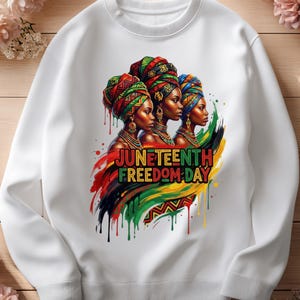 Juneteenth PNG, Freedom Day Shirt Design, Black Culture Graphic, Afro Inspired Typography, Juneteenth Celebration Download image 6