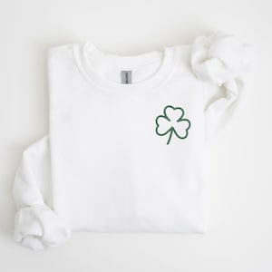 Embroidered Shamrock Clover Sweatshirt