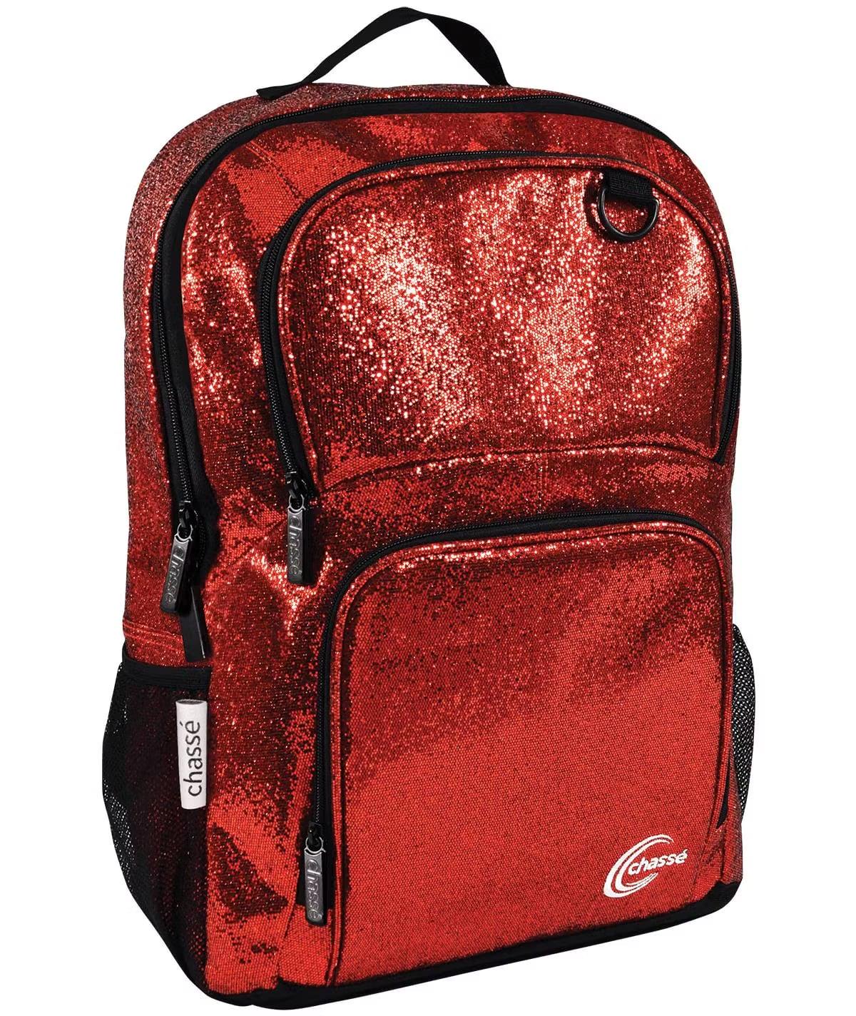 Personalized Chasse Glitter Backpacks, Cheer Bag, Dance Bag, Glitter Bag
