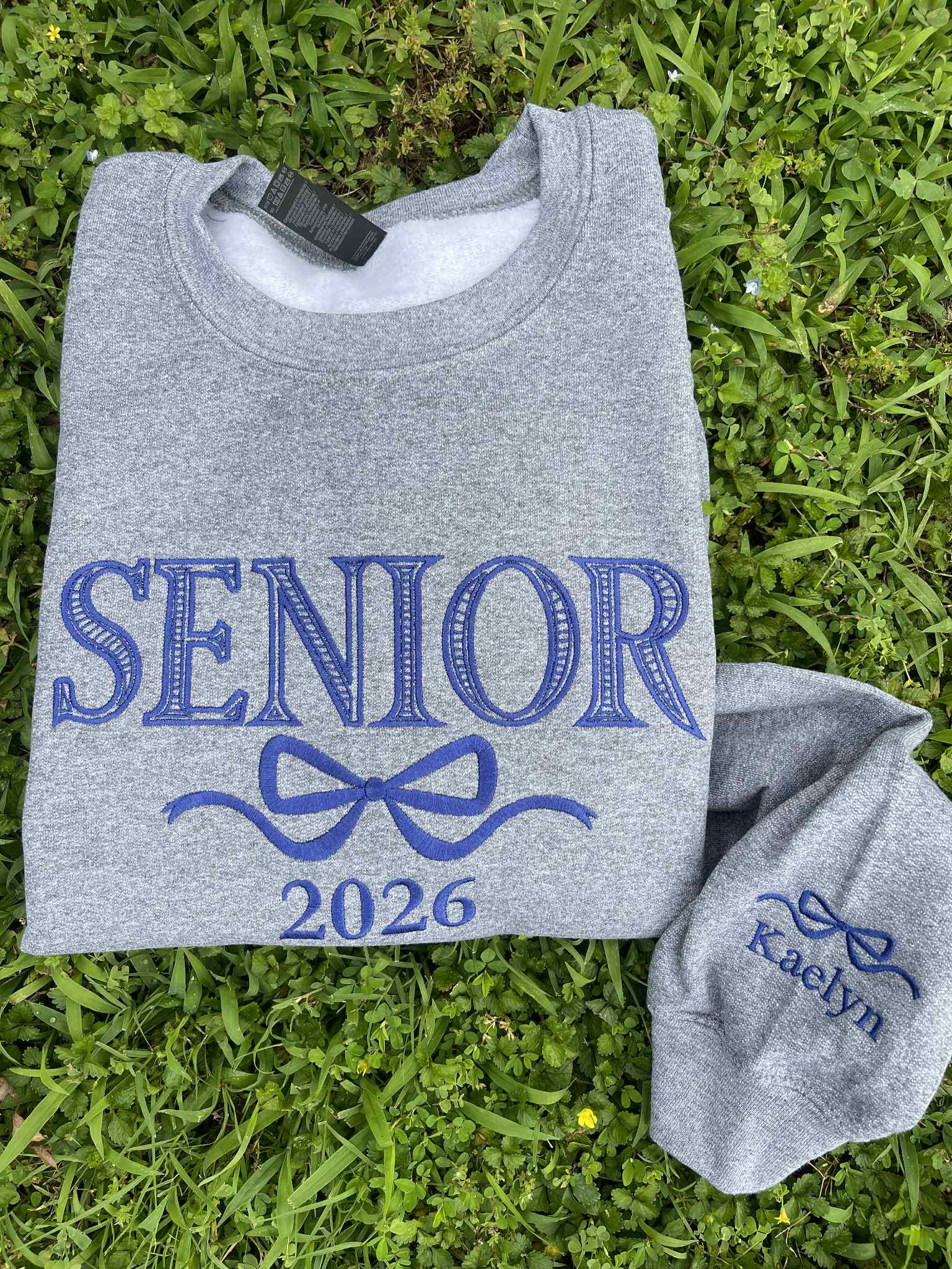 Senior 2026 Coquette geborduurd sweatshirt
