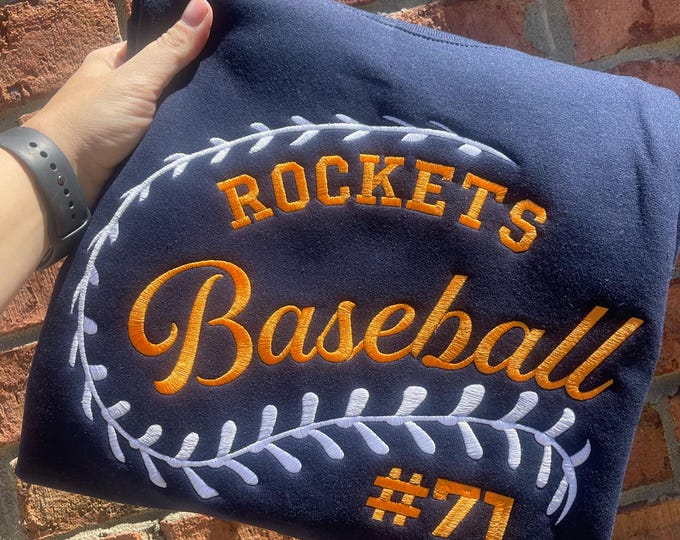 Baseball Softball Laces Team Embroidered Sweatshirt or Comfort Color Short Sleeve Tee