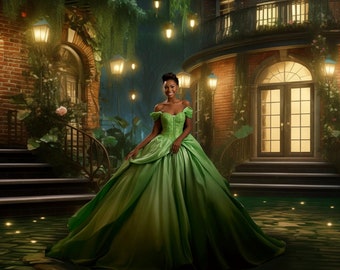 Tiana's Magical Bayou - 1 Beautiful photography digital background backdrop perfect for Weddings, Sweet 16, Quinceanera's, Fantasy etc.