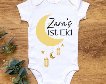 Gepersonaliseerd - Mijn eerste Eid bodysuit, Eid Geschenken, Ramadan Cadeau, Eid Romper, Mijn 1e Eid, Eid Mubarak Cadeau