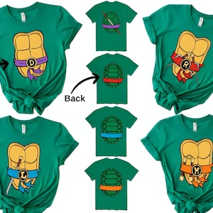Group Turtle Costume Shirt, Funny Group Turtle Shirt, Ninja Cosplay Shirt, Halloween Matching Shirt, Halloween Group Shirt