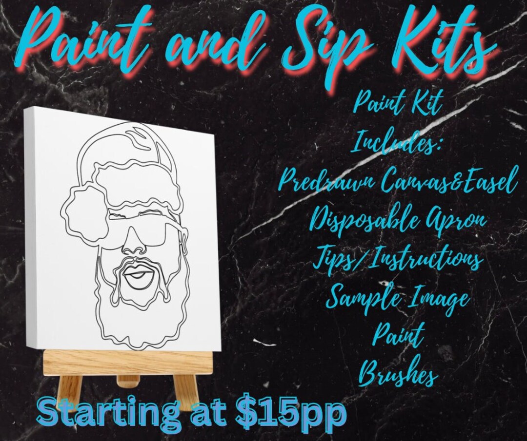Paint and Sip Kits Etsy