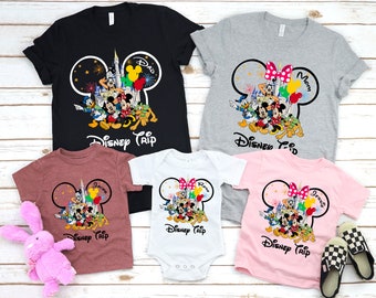 Disney Trip 2024 Familie Shirts, Disney 2024 Urlaub Tshirt, Disney Passende Shirts, Disney 2024 Reise Ihre Familiennamen Shirts, Benutzerdefinierte Disney