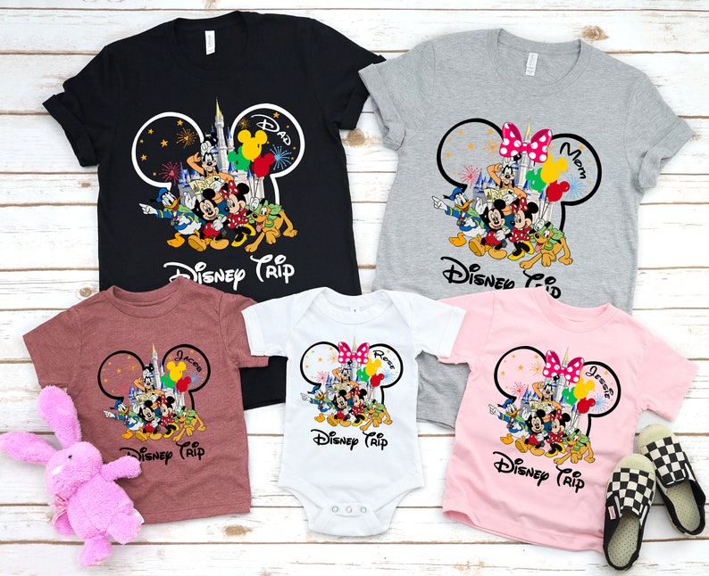 Disney Trip 2024 Family Shirts, Disney 2024 Vacation Tshirt, Disney Matching Shirts, Disney 2024 Trip Your Family Name Shirts, Custom Disney zdjęcie 1