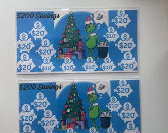 Grinch DIGITAL Spar Challenge, Grinch für Cash Stuffing save 200, Spar Challenge für A6 Binder Umschläge. Sparen Sie für Geschenke Geschenk für Ihn