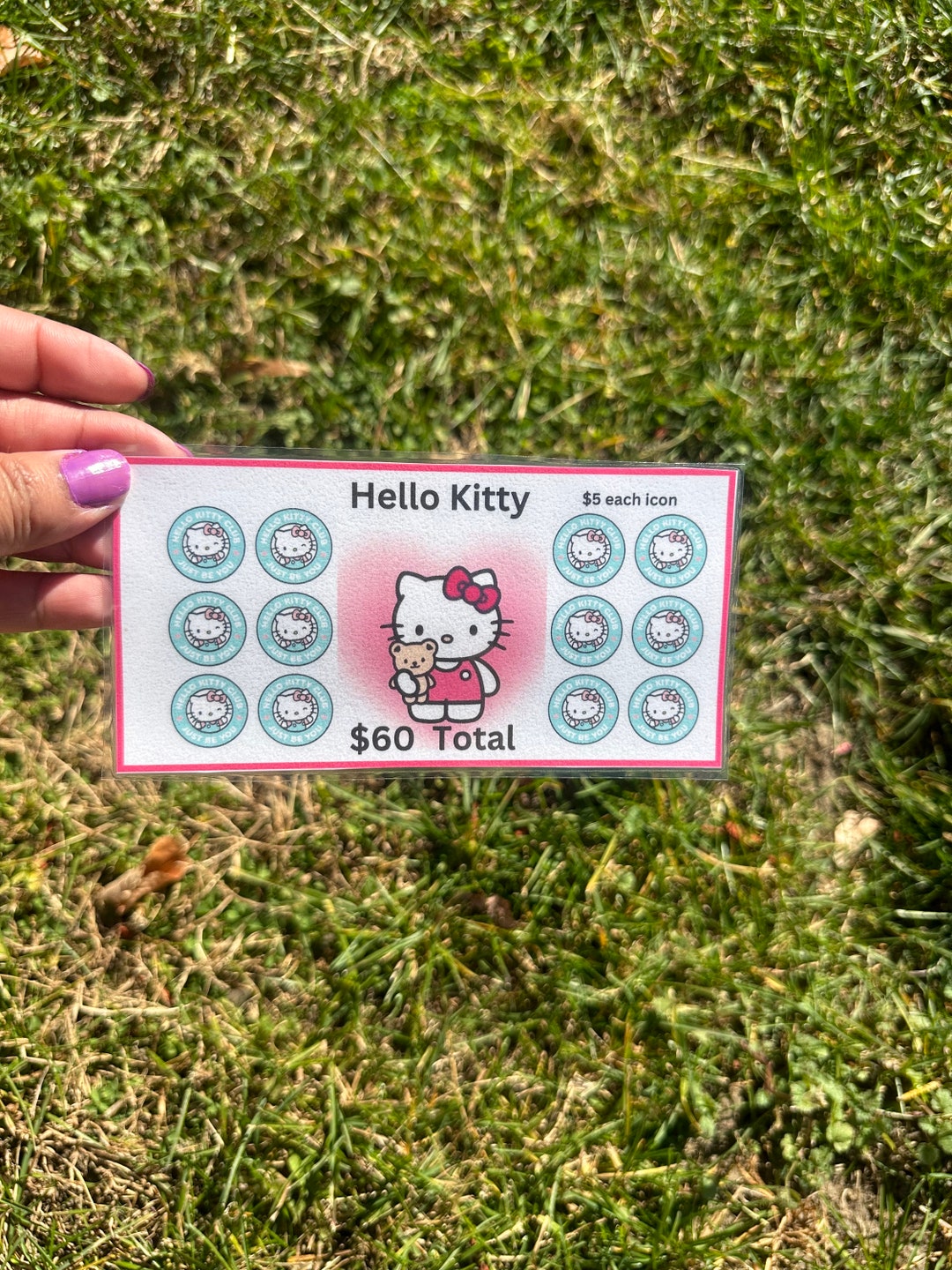 Hello Kitty Laminated Savings Challenge, Challenge to Save, Baby Fund