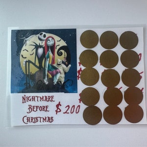 Night before Christmas laminated A5 saving  SCRATCH OFF Saving tracker for her scratch off saving Mistery savings scratch off Save 200 fast