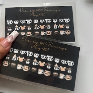 Laminated Disney spooky savings challange gift for him or her Savings challange for cash stuffing saving tracker save money for Halloween