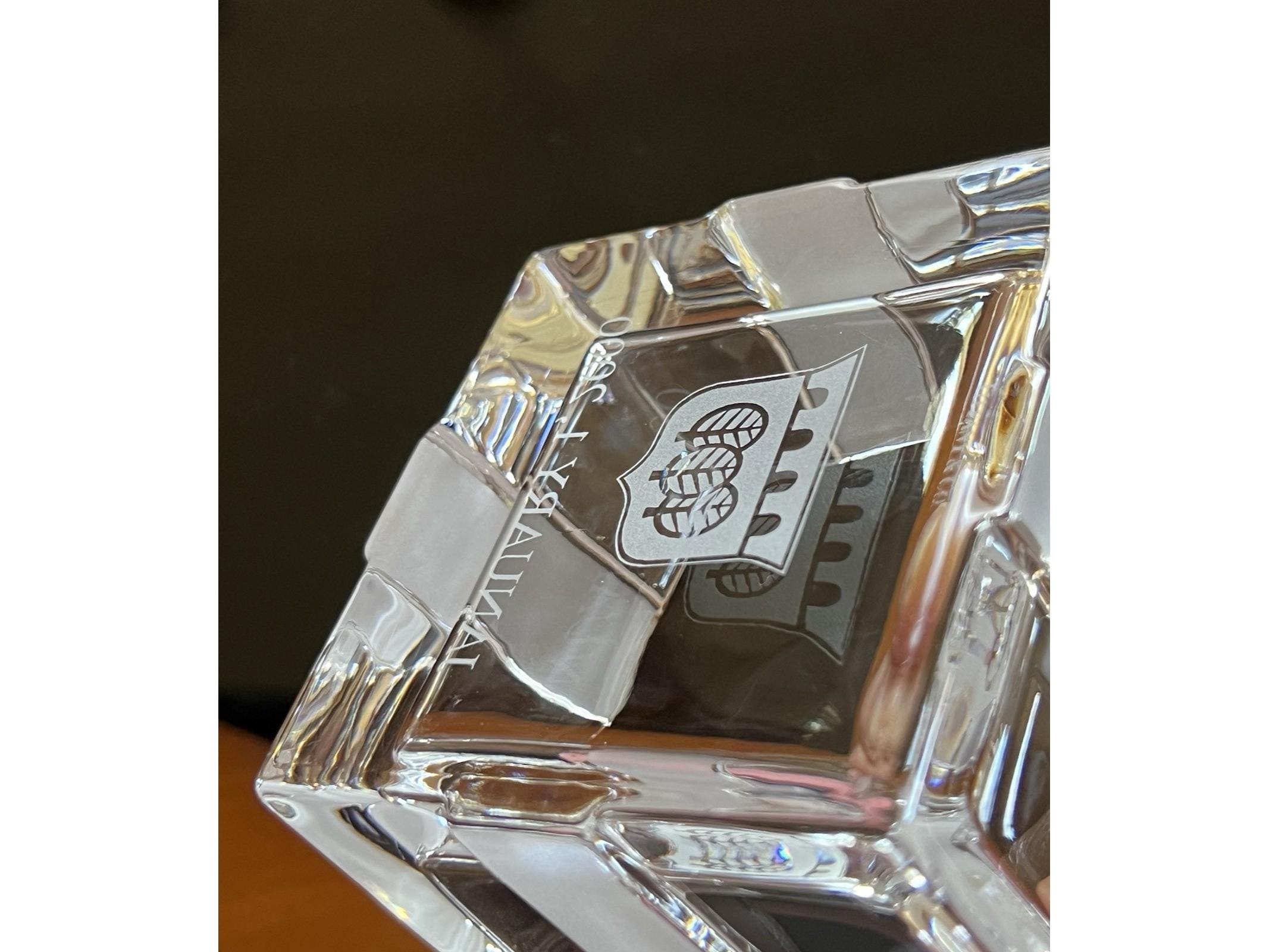 Tiffany & Co Crystal Glass Gift Box Frosted Ribbon Bow Trinket