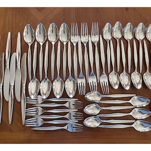WM Rogers & Sons Stainless Flatware 44 pcs