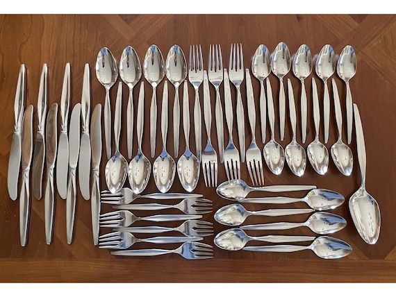 WM Rogers & Sons Stainless Flatware 44 Pcs Service for 6 - Etsy