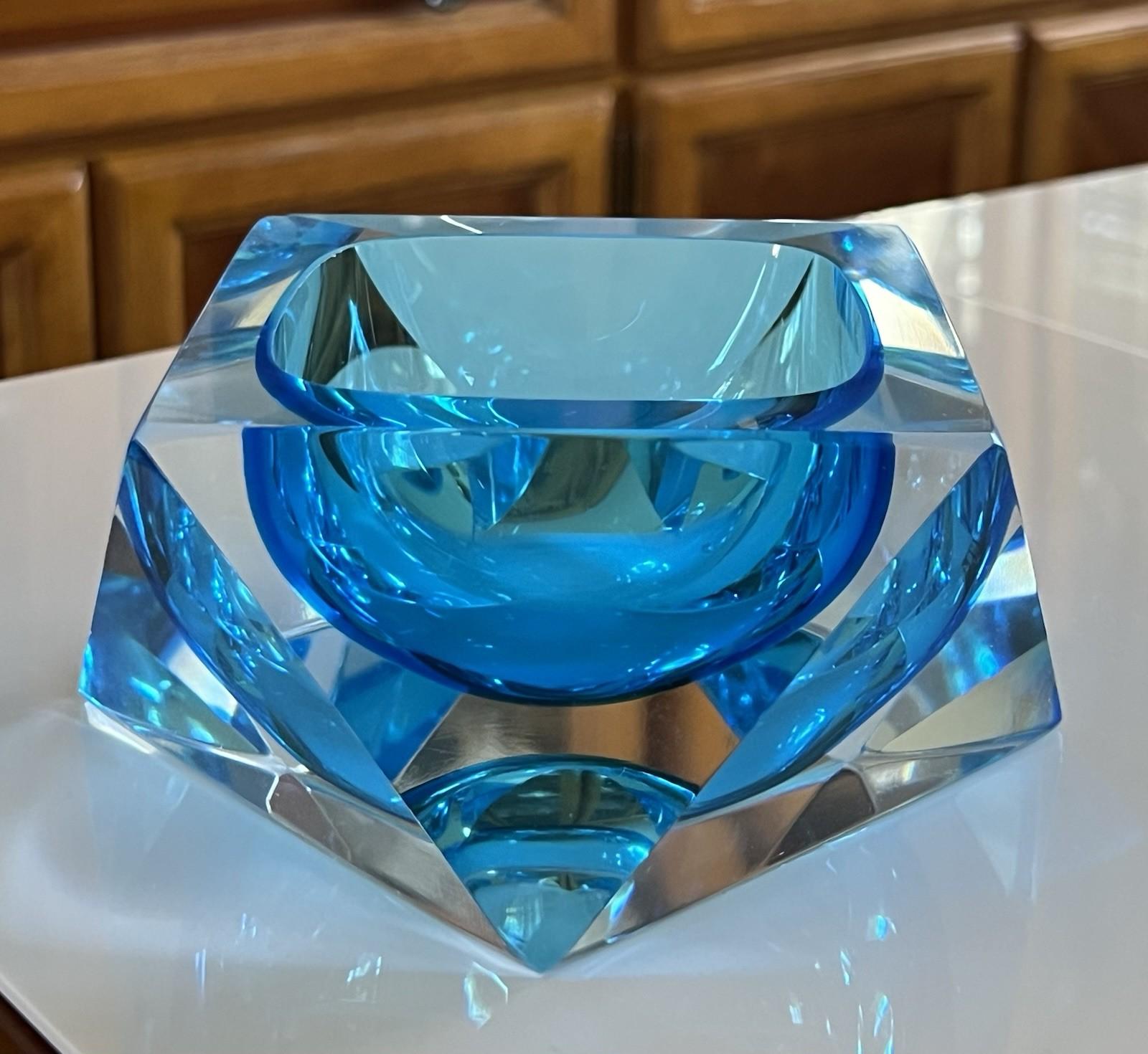Murano Blue Bowl - Etsy