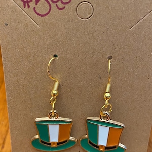 Ireland flag earrings