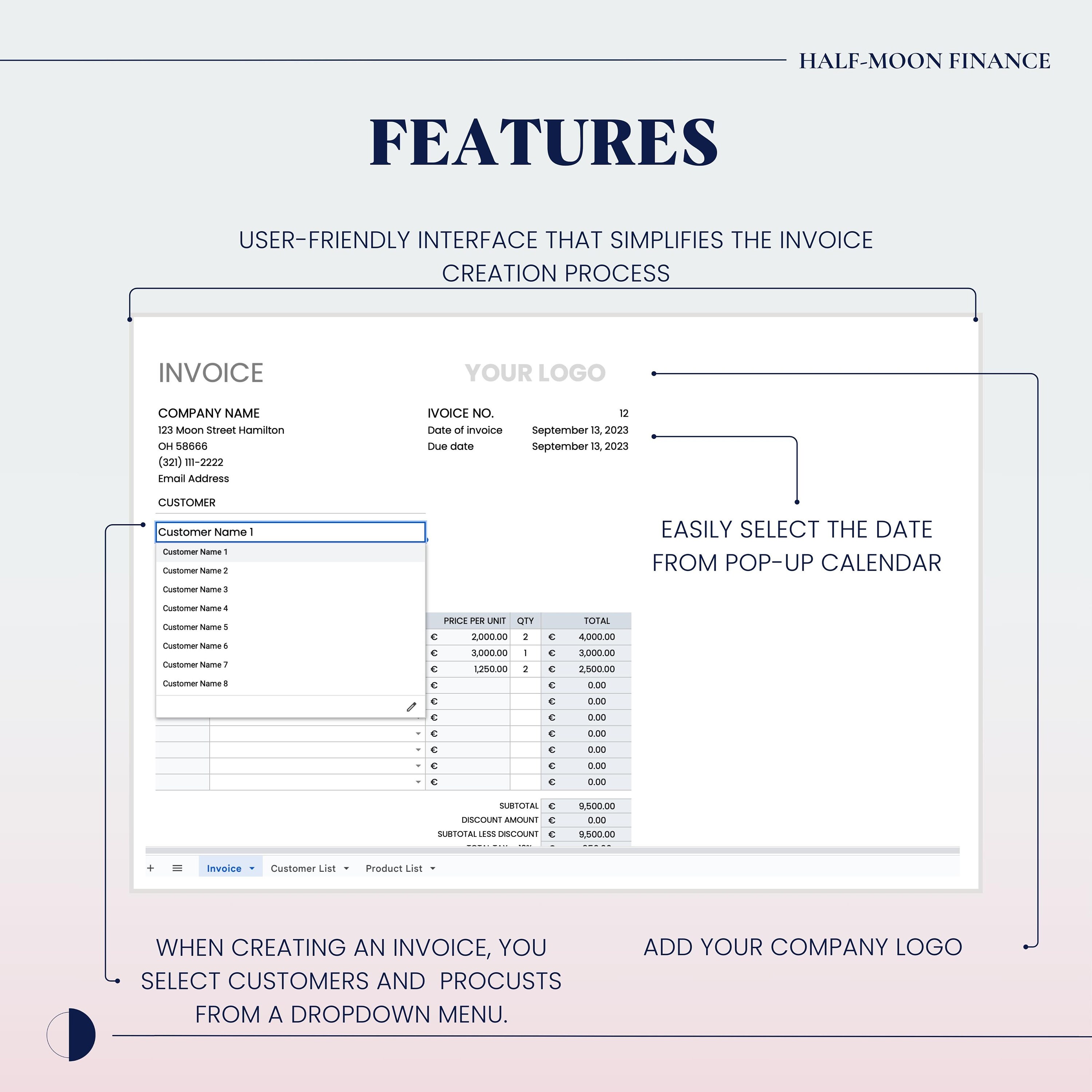 Invoice Generator, Invoice Template in Google Sheets for Small Business ...