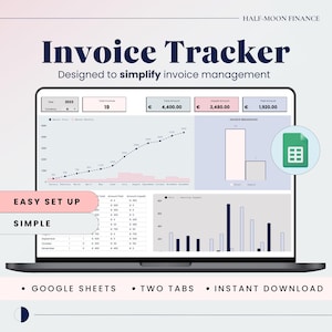 Invoice Tracker Spreadsheet, Small Business Google Sheet, Business Tracker, Customer Payment Tracker