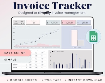 Invoice Tracker Spreadsheet, Small Business Google Sheet, Business Tracker, Customer Payment Tracker