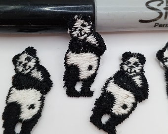 Black and white Panda Patches sewing appliqué #473