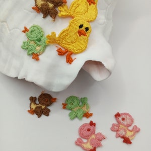 Puede incluir: Un conjunto de seis parches bordados para planchar que representan diferentes pájaros coloridos. Los parches son perfectos para añadir un toque caprichoso a la ropa, los bolsos u otros artículos de tela.