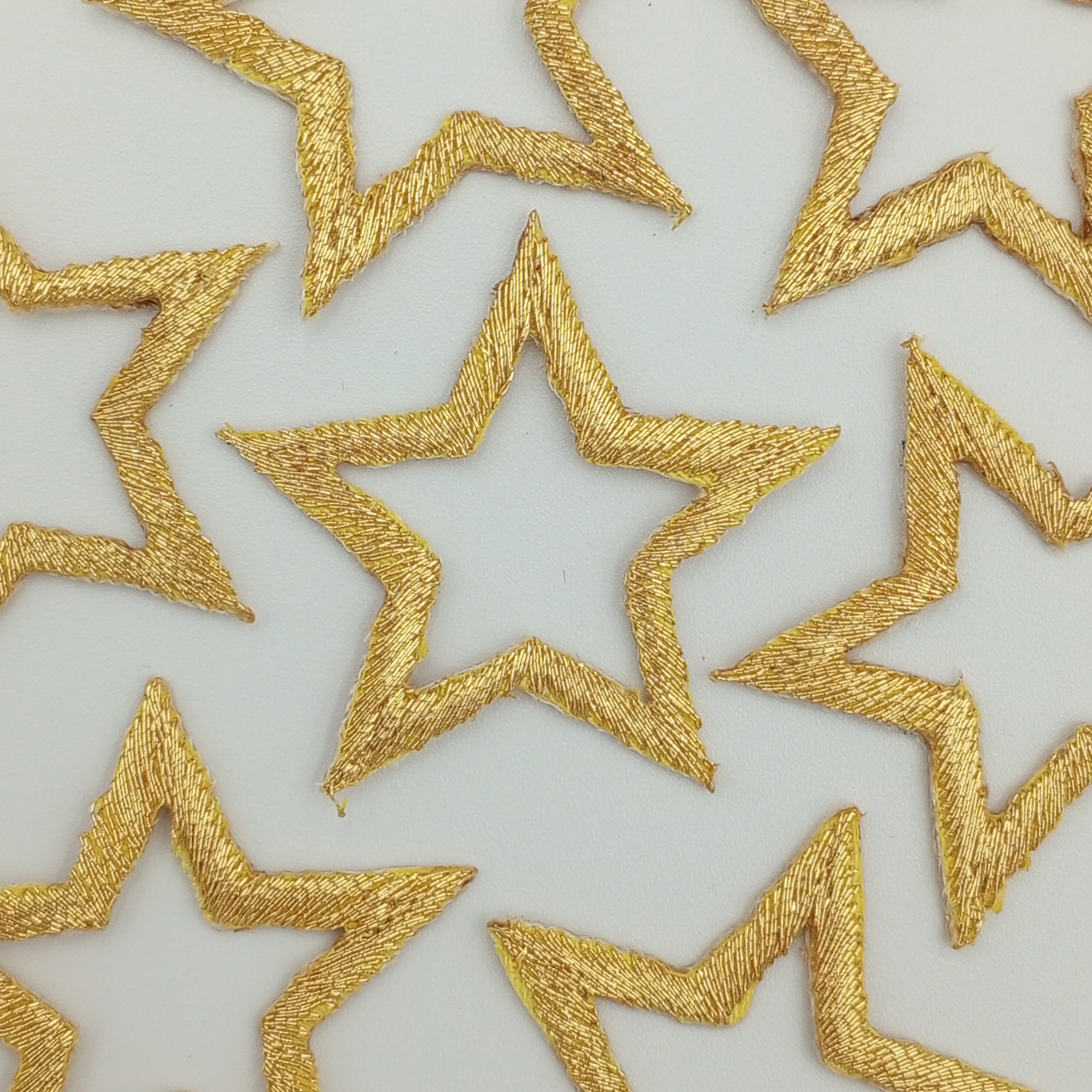 thumbnail interactive-video image 1 of Star Applique Patches – Yellow, 1.25 Inch (5-Pack) – Iron-On Or Sew-On By Patch Parlor 1 of 2