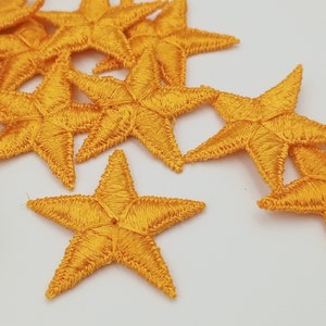 Yellow Stars appliques VINTAGE Sew on Patches for Sewing, Crafting and Decorating #615