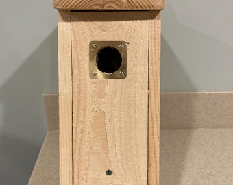 Cedar Birdhouse with Predator Guard