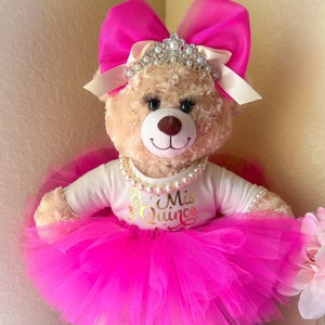 Sweet 16 gift for teen girl quince dress lavender quince lilac quinceanera mis xv 15 anos 18th birthday celebration confirmation oso osito