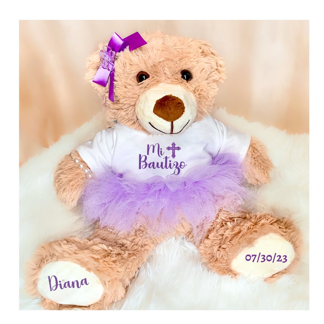 Teddy Bear Baptism Personalized Baptism Teddy Bear Centro De Etsy