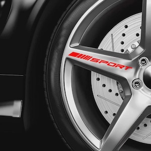 4x Sport 4&quot; Wheel Rim Stripe Vinyl Decals – Racing Stickers & Accessories for Cars