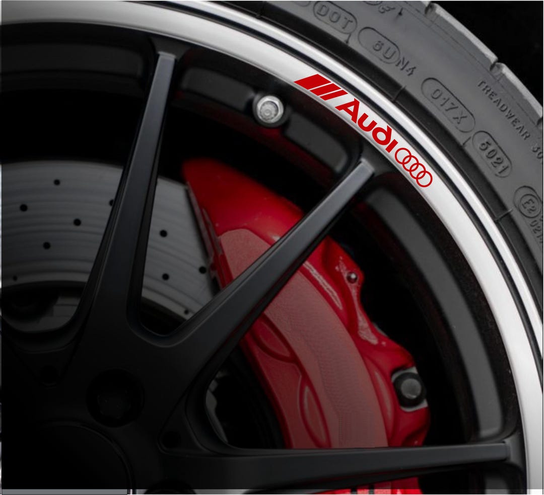 Audi Wheel Racing Decals (set of 4): Upcurve Emblem Stickers - Etsy