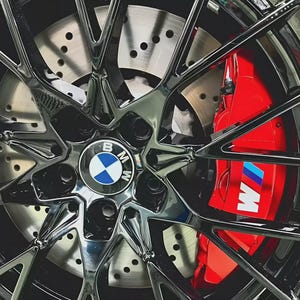 BMW M Sport Brake Decals – Set of 6 White Emblem Stickers