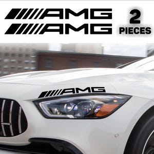 2x AMG Racing Decals for Mercedes – 28cm Performance Vinyl Stickers for Car Body Panels